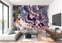 Marbled Fluidity Abstract Art Wall Mural