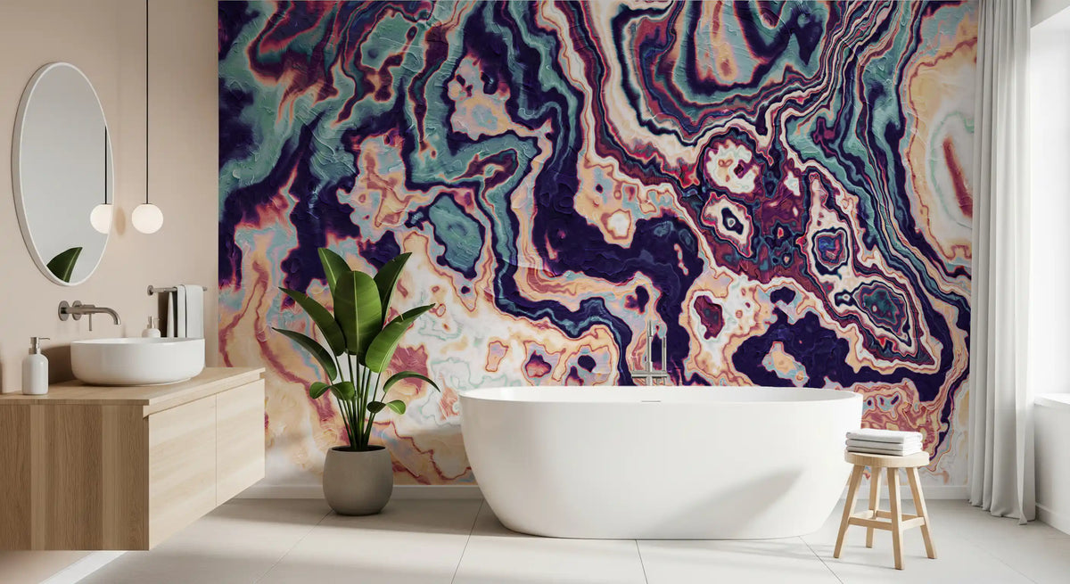 Marbled Fluidity Abstract Art Wall Mural