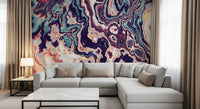 Marbled Fluidity Abstract Art Wall Mural