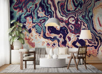 Marbled Fluidity Abstract Art Wall Mural