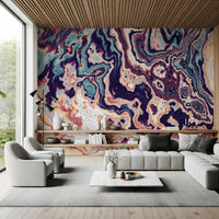 Marbled Fluidity Abstract Art Wall Mural