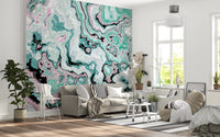 Pastel Marble Swirl Abstract Wall Mural