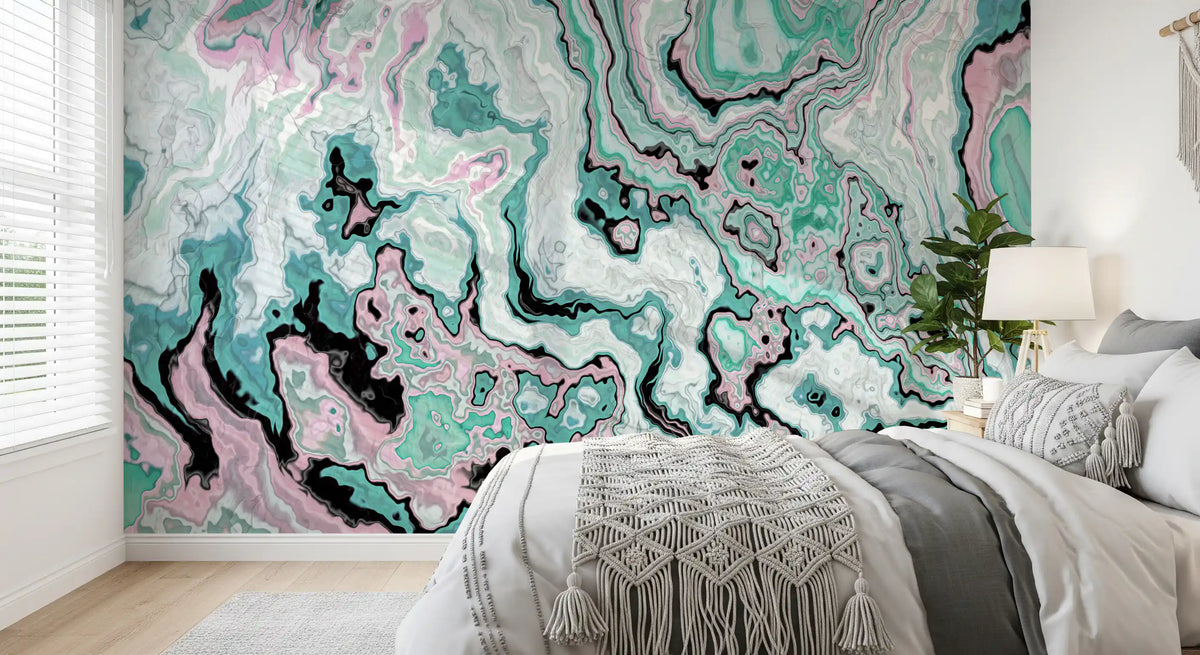 Pastel Marble Swirl Abstract Wall Mural