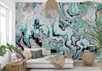 Pastel Marble Swirl Abstract Wall Mural