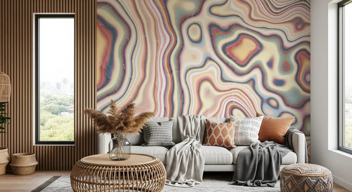 Abstract Marble Flow Wall Mural