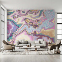 Liquid Dreamscape Curves Marble Wall Mural