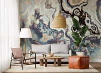 Ethereal Flowing Marble Swirls Wall Mural
