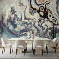 Ethereal Flowing Marble Swirls Wall Mural