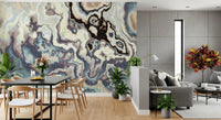 Ethereal Flowing Marble Swirls Wall Mural