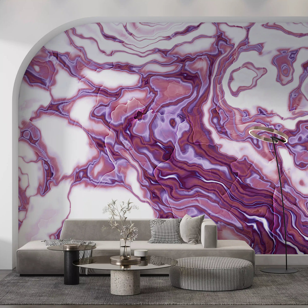 Amethyst Marble Flow Liquid Art Wall Mural