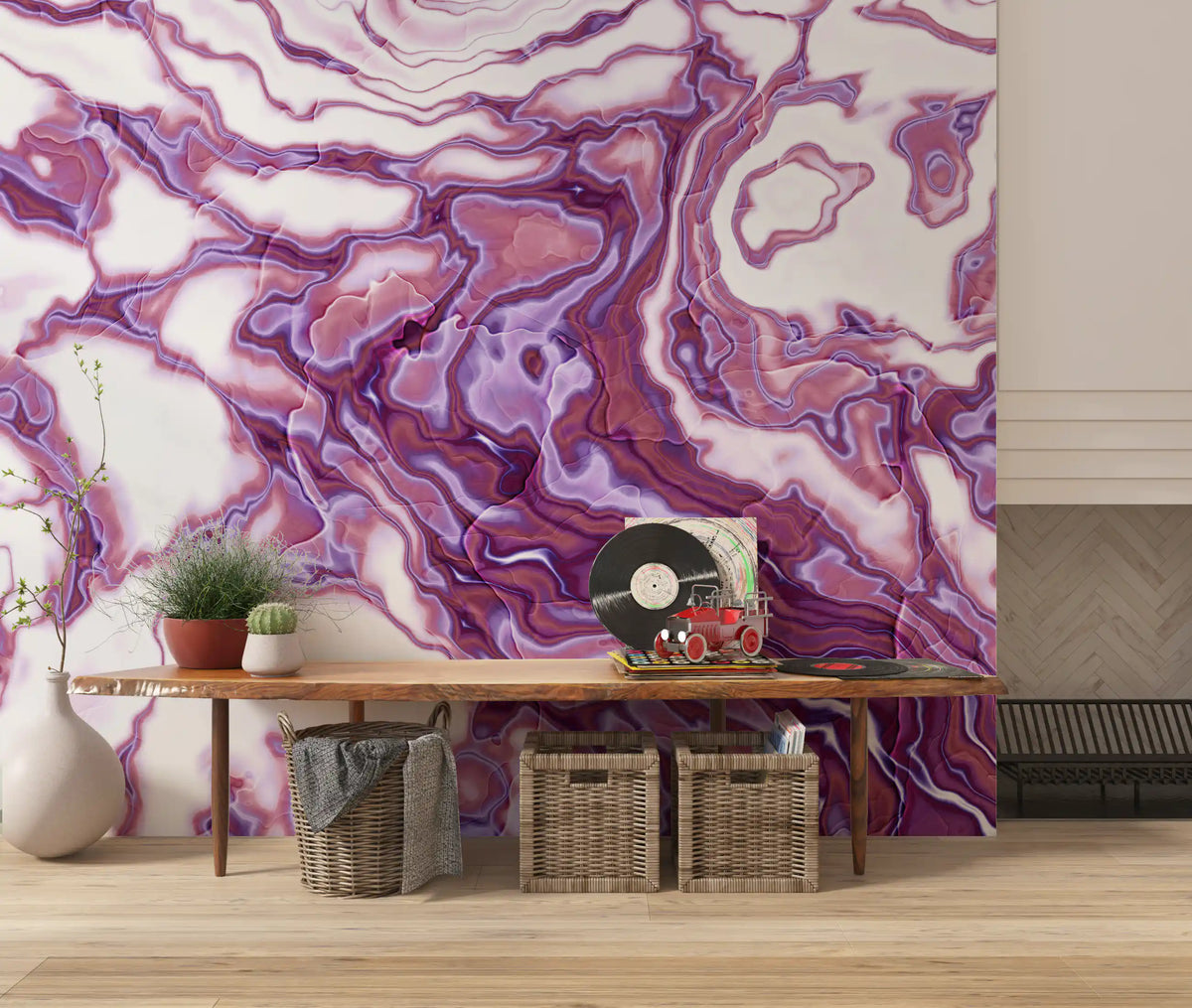 Amethyst Marble Flow Liquid Art Wall Mural