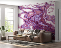Amethyst Marble Flow Liquid Art Wall Mural