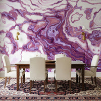 Amethyst Marble Flow Liquid Art Wall Mural