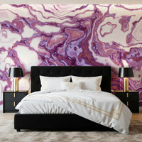 Amethyst Marble Flow Liquid Art Wall Mural