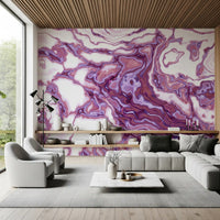 Amethyst Marble Flow Liquid Art Wall Mural
