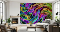 Vibrant Liquid Swirl Abstract Wall Mural