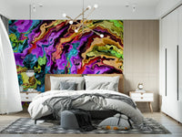Vibrant Liquid Swirl Abstract Wall Mural