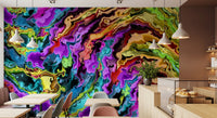 Vibrant Liquid Swirl Abstract Wall Mural