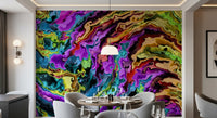 Vibrant Liquid Swirl Abstract Wall Mural