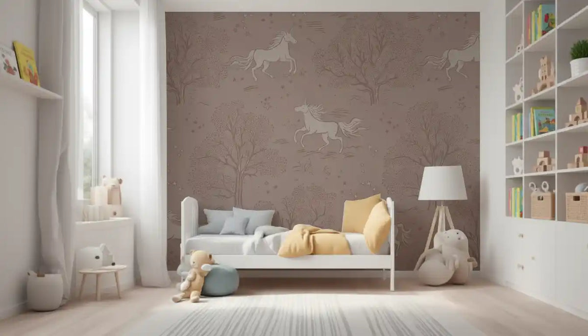 Magical Unicorn Dreamland – Misty Rose Wall Mural