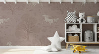 Magical Unicorn Dreamland – Misty Rose Wall Mural