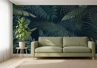 Midnight Tropics Foliage Wall Mural