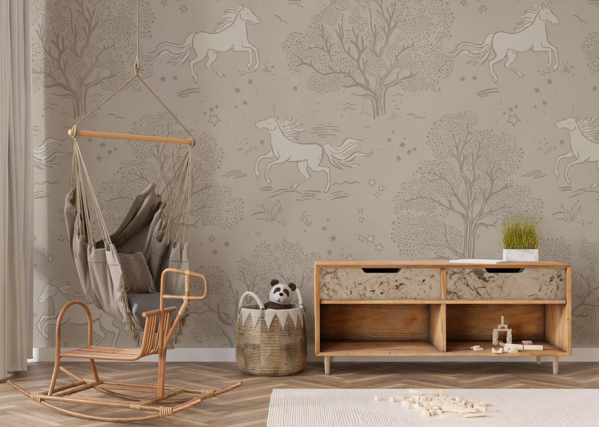 Magical Unicorn Dreamland – Sandstone Wall Mural Wall Mural