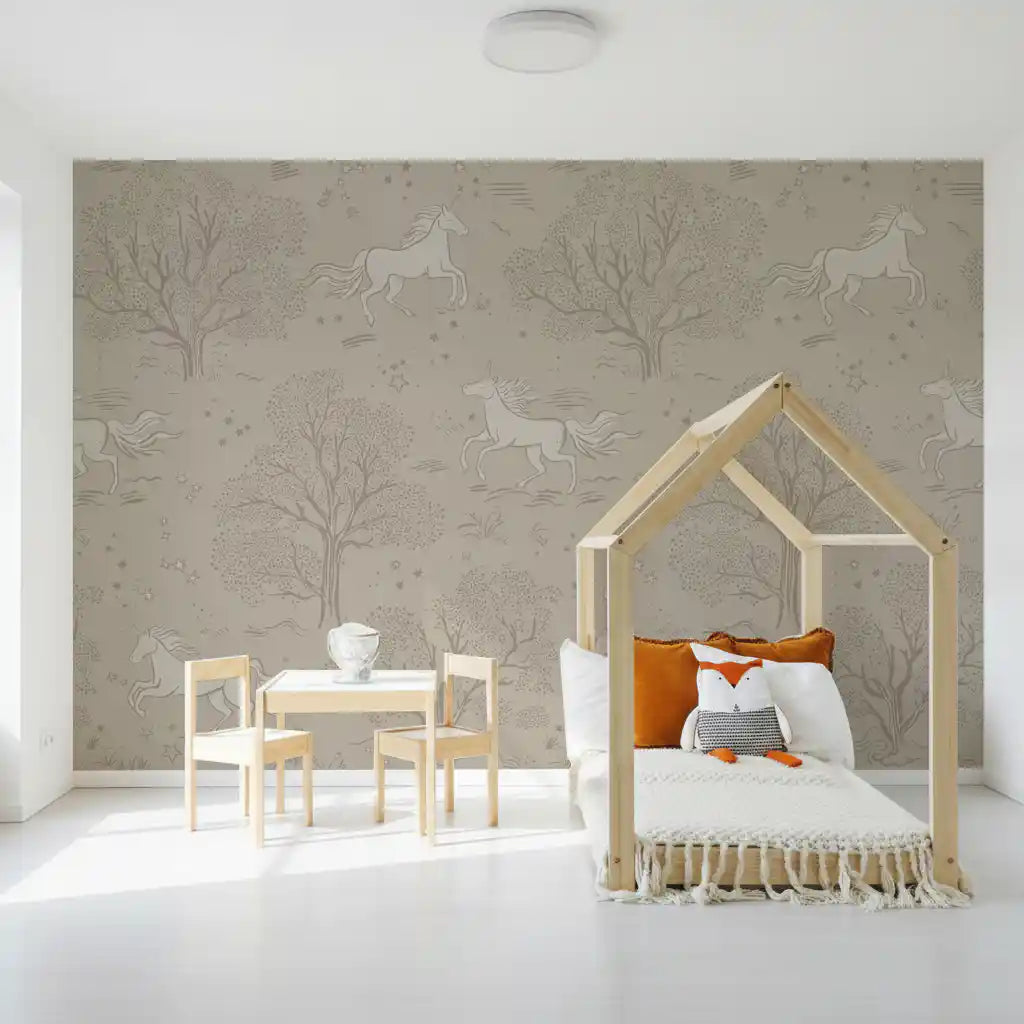 Magical Unicorn Dreamland – Sandstone Wall Mural Wall Mural