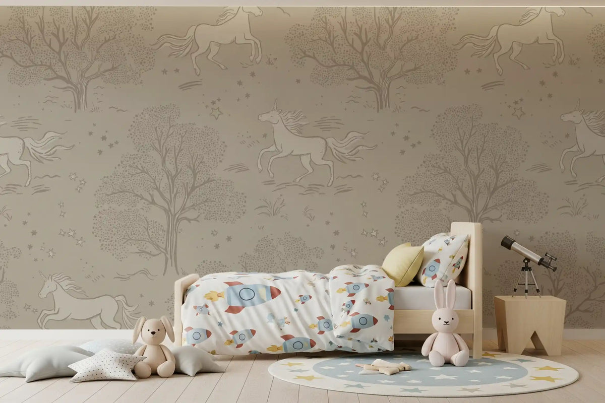 Magical Unicorn Dreamland – Sandstone Wall Mural Wall Mural
