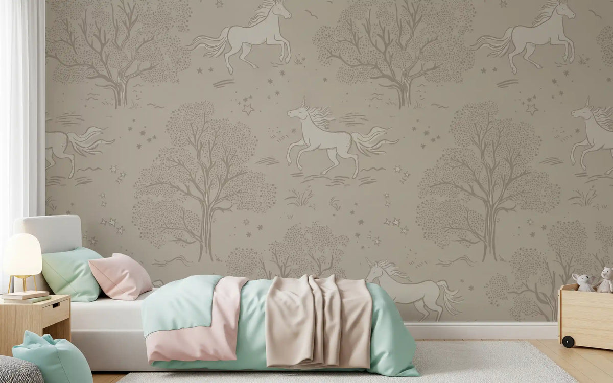 Magical Unicorn Dreamland – Sandstone Wall Mural Wall Mural
