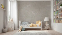 Magical Unicorn Dreamland – Cloudy Grey Wall Mural Wall Mural
