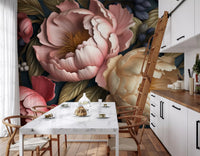 Blush and Cream Peony Botanical Garden Wall Mural