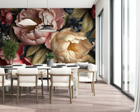 Blush and Cream Peony Botanical Garden Wall Mural