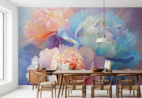 Pastel Peony Bloom Wall Mural