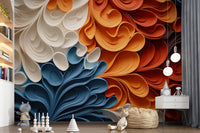 Vibrant Swirling Art Waves Wall Mural