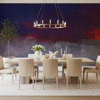 Textured Indigo and Ember Mural Wall Mural