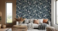 Sage and Charcoal Garden Trail Wallpaper⁠
