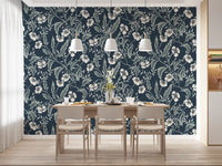 Sage and Charcoal Garden Trail Wallpaper⁠