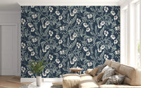 Sage and Charcoal Garden Trail Wallpaper⁠