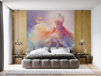 Delicate pastel dress Wall Mural