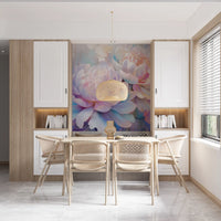 Abstract Botanical Peony Petals Wall Mural