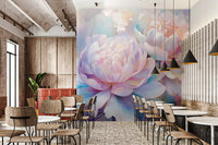 Abstract Botanical Peony Petals Wall Mural
