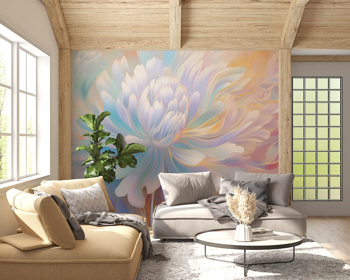 Ethereal Pastel Bloom Wall Mural