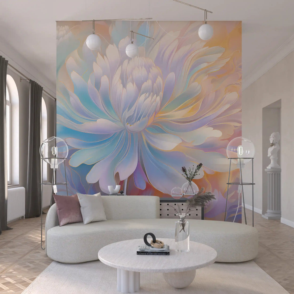Ethereal Pastel Bloom Wall Mural