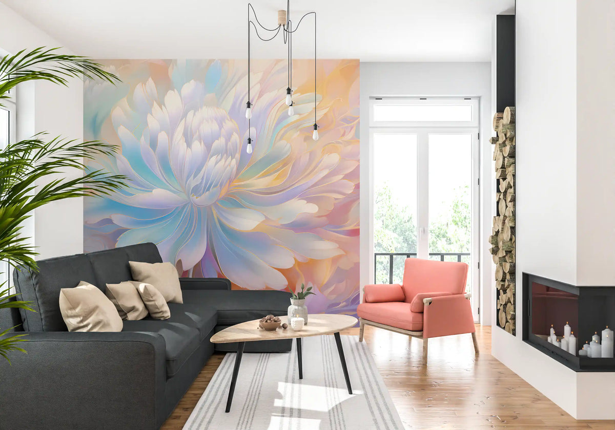 Ethereal Pastel Bloom Wall Mural