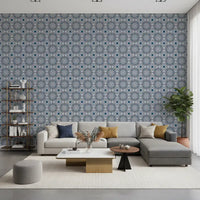 Midnight Moroccan Tile Pattern Wallpaper⁠