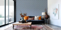 Midnight Moroccan Tile Pattern Wallpaper⁠
