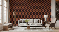 Interlocking Geometric Diamond Pattern Wallpaper⁠