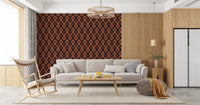 Interlocking Geometric Diamond Pattern Wallpaper⁠