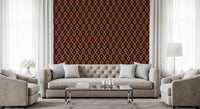 Interlocking Geometric Diamond Pattern Wallpaper⁠